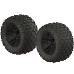 dBoots Fortress MT Tire Set Glued Black (2) (AR550044)