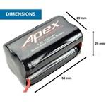 Apex  4.8v 2000mah Nimh Square Receiver Battery (APX7301)
