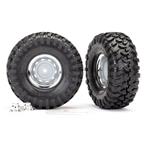 Traxxas TRA8166 Tires and wheels, assembled, glued (1.9" chrome wheels, Canyon Trail 1.9 tires)