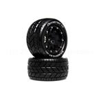 Duratrax  Bandito MT Belted 2.8 2WD Mounted Rear Tires, 0 Offset, Black (2) (DTXC5515)