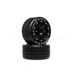 Bandito ST Belted 2.8 2WD Mounted Rear Tires, .5 Offset, Black (2) (DTXC5531)