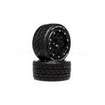 Bandito ST Belted 2.8 2WD Mounted Rear Tires, 0 Offset, Black (2) (DTXC5530)