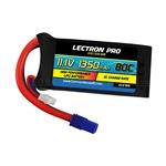 Lectron Pro 11.1V 1350mAh 80C Lipo Battery with EC3 Connector (3S135080E)