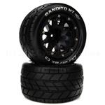 Duratrax DTXC5536 Bandito MT Belted 2.8" Mounted Front/Rear Tires, 14mm Black (2)