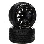 Duratrax DTXC5541 Bandito ST Belted 2.8" Mounted Front/Rear Tires, 14mm Black (2)