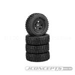 JCO402235911 Wheels & TiresJConcepts Landmines 1.0" Pre-Mounted Tires w/Glide 5 Wheels (Black) (4) (Gold) w/7mm x