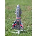 Spinner Missile XL Electric Free-Flight Rocket with Parachute & LEDs, Gray