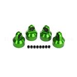 Shock Caps, Aluminum (green-anodized), Gtx Shocks (4)/ Spacers (8)