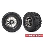 Traxxas TRA7862X Tires & Wheels, Assembled, Glued (xrt® Race Black Chrome Wheels, Gravix™ Belted Tires, Dual Profile)