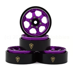 Treal Hobby Type D 1.0" Concave 6-Spoke Beadlock Wheels (Purple) (4) (21.2g)