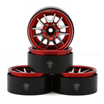 TLHTWHEEL95 Treal Hobby Type L 1.9" V-Spoke Beadlock Wheels (Red) (4)