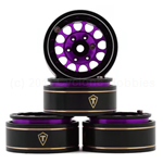 TLHTSCX24245 Treal Hobby Type I 1.0" Classic 12-Spoke Beadlock Wheels (Purple) (4) (27.2g)