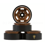 Treal Hobby Type E 1.0" 6-Slot Beadlock Wheels (Bronze) (4) (21.9g)