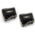 TLHTTRX4M04 Treal Hobby TRX-4M Brass Axle Differential Covers (Black) (2) (15.8g)