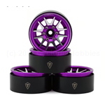TLHTWHEEL94 Treal Hobby Type L 1.9" V-Spoke Beadlock Wheels (Purple) (4)