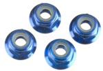 Traxxas  Flanged Nylon Locknuts 4mm, Blue (4 pcs) (TRA1747R)