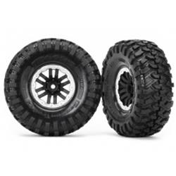 Tires and wheels, assembled, glued (TRX-4® satin beadlock wheels, Canyon Trail 1.9 tires) (2)