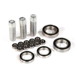 Ball bearing set, TRX-4? Traxx?, black rubber sealed, stainless (contains 5x11x4 (40), 20x32x7 (2), & 17x26x5 (2) bearings/ 5x11x.5mm PTFE-coated washers (40)) (for 1 pair of front or rear tracks)