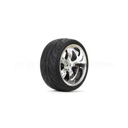 1/10 Rear 54x30mm 5-Spoke Premounted Tires, Chrome (2) (VTR43039)