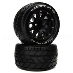Bandito MT Belted 2.8" Mounted Front/Rear Tires, 14mm Black (2)