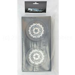 SSD RC 5 Hole Aluminum Rear 2.2/3.0” Drag Racing Beadlock Wheels (Black) (2)