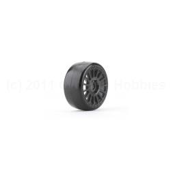 1/8 GT Buster Tires Mounted on Black Radial Rims, Medium Soft, Belted (2)
