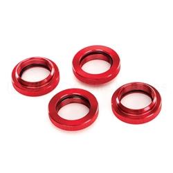 Spring Retainer (adjuster), Red-anodized Aluminum, Gtx Shocks (4) (assembled With O-ring)
