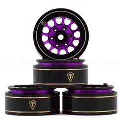 Treal Hobby Type I 1.0" Classic 12-Spoke Beadlock Wheels (Purple) (4) (27.2g)