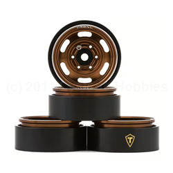 Treal Hobby Type E 1.0" 6-Slot Beadlock Wheels (Bronze) (4) (21.9g)